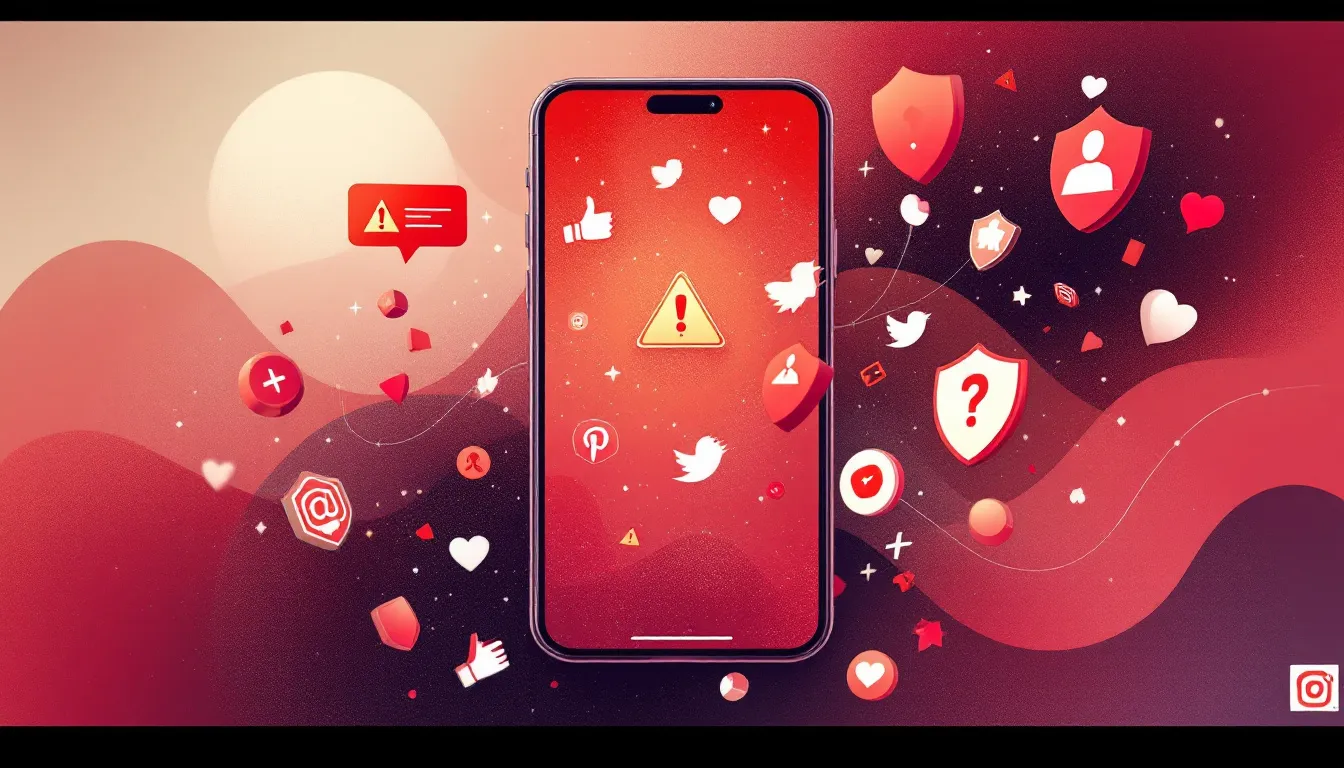 Ilustración conceptual sobre seguridad digital y prevención de fraudes en redes sociales
