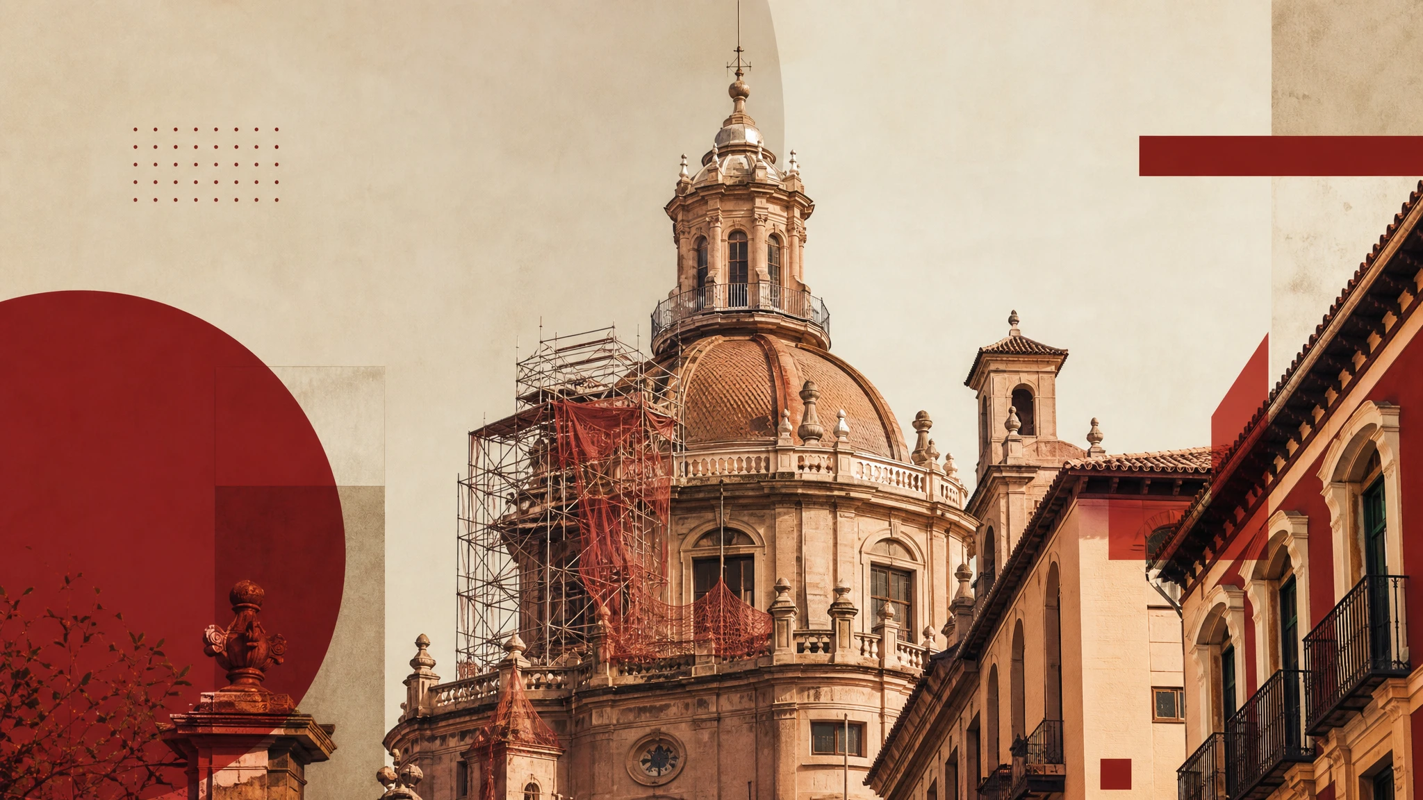 Representación ilustrativa de la cúpula de una iglesia histórica en Granada
